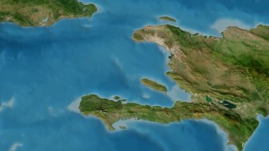Haiti haritası - sür. Sınır. Uydu.