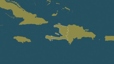 Haiti haritası - yakınlaştır. Sınır. Desen.