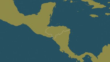 Honduras haritası - süzül. Sınır. Desen.