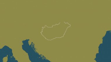 Macaristan haritası. Sınır. Desen.