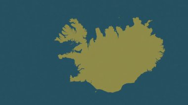 İzlanda haritası - sür. Sınır. Desen.