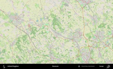 Dacorum. Bir OpenStreetMap Alman stil haritası üzerinde Birleşik Krallık 'ın idari alanı