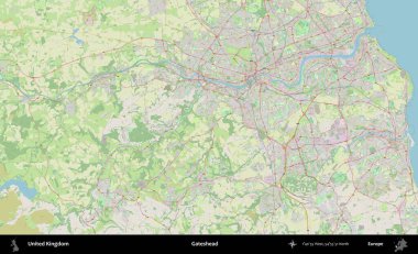 Kapıbaşı. Bir OpenStreetMap Alman stil haritası üzerinde Birleşik Krallık 'ın idari alanı