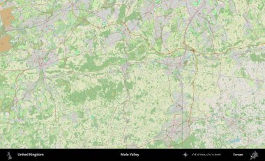 Köstebek Vadisi. Bir OpenStreetMap Alman stil haritası üzerinde Birleşik Krallık 'ın idari alanı
