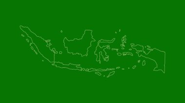 Endonezya haritası - çizgi film. Sınır. Uydu.