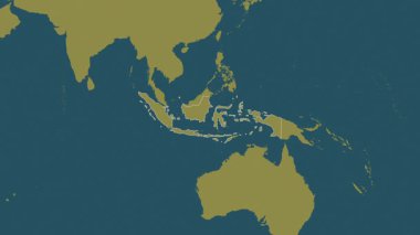 Endonezya haritası - yakınlaştır. Sınır. Desen.