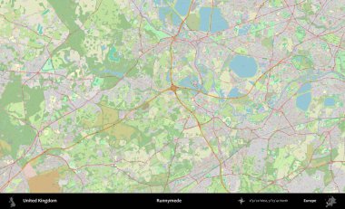 Runnymede. Bir OpenStreetMap Alman stil haritası üzerinde Birleşik Krallık 'ın idari alanı