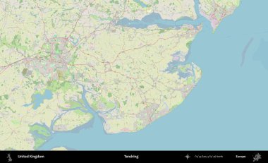 Dallanıp budaklanıyor. Bir OpenStreetMap Alman stil haritası üzerinde Birleşik Krallık 'ın idari alanı