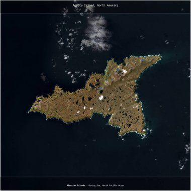 Bering Denizi 'ndeki Agattu Adası, 25 Ekim 2023' te çekilmiş bir uydu görüntüsüyle karesini aldı.