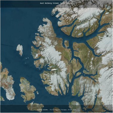 Kanada 'ya ait Kuzey Buz Denizi' ndeki Axel Heiberg Adası, 31 Aralık 2003 'te çekilmiş bir uydu görüntüsünün karesini aldı.