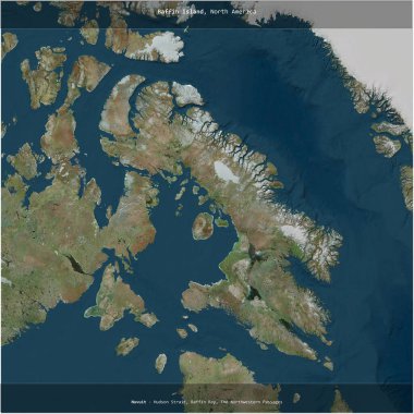 Kanada 'ya ait Baffin Körfezi' ndeki Baffin Adası, 31 Aralık 2003 'te çekilen bir uydu görüntüsünün karesini aldı.