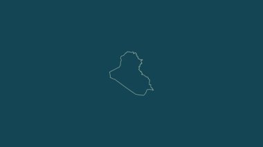 Irak haritası - sağlam. Sınır. Uydu. Etiketler