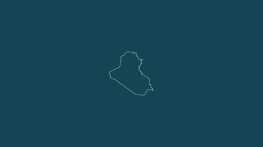 Irak haritası - sağlam. Sınır. Uydu.