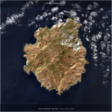 Kuzey Atlantik Okyanusu 'ndaki Brava Adası, Cape Verde' ye ait, 11 Mart 2024 'te çekilen bir uydu görüntüsüyle karesini aldı.