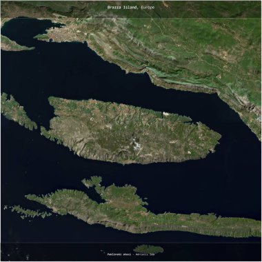 Hırvatistan 'a ait Adriyatik Denizi' ndeki Brazza Adası, 14 Ekim 2023 'te çekilen uydu görüntüsünün karesini aldı.