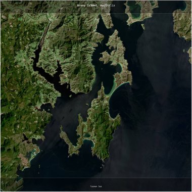 Tasman Denizi 'ndeki Bruny Adası, 6 Aralık 2018' de çekilmiş bir uydu görüntüsüyle karesini aldı.