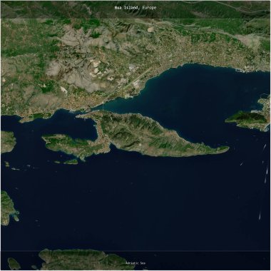 Hırvatistan 'a ait Adriyatik Denizi' ndeki Bua Adası, 29 Eylül 2023 'te çekilen uydu görüntüsünün karesini aldı.