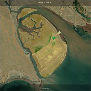 Basra Körfezi 'ndeki Bubiyan Adası, Kuveyt' e ait, 6 Kasım 2023 'te çekilmiş bir uydu görüntüsünün karesini aldı.