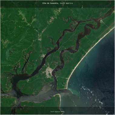 Brezilya 'ya ait Güney Atlantik Okyanusu' ndaki Ilha de Cananeia, 30 Ocak 2019 'da çekilmiş bir uydu görüntüsünün karesini aldı.