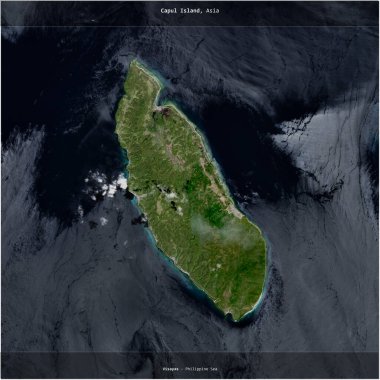 Filipin Denizi 'ndeki Capul Adası, 29 Mayıs 2020' de çekilen uydu görüntüsü ile karesini aldı.