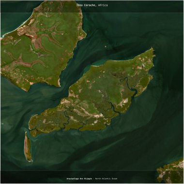 Kuzey Atlantik Okyanusu 'ndaki Ilha Carache, Gine-Bissau' ya ait, 8 Mayıs 2024 'te çekilen bir uydu görüntüsünün karesini aldı.
