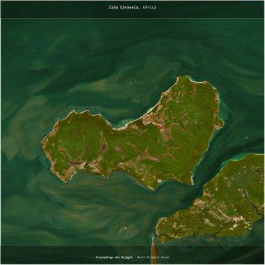 Kuzey Atlantik Okyanusu 'ndaki Ilha Caravela, Gine-Bissau' ya ait, 9 Mart 2024 'te çekilen bir uydu görüntüsünün karesini aldı.