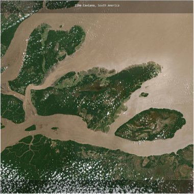 Brezilya 'ya ait Kuzey Atlantik Okyanusu' ndaki Ilha Caviana, 29 Ağustos 2017 'de çekilmiş bir uydu görüntüsünün karesini aldı.