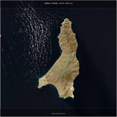 Meksika 'ya ait Kuzey Pasifik Okyanusu' ndaki Cedros Adası, 24 Eylül 2023 'te çekilmiş bir uydu görüntüsünün karesini aldı.