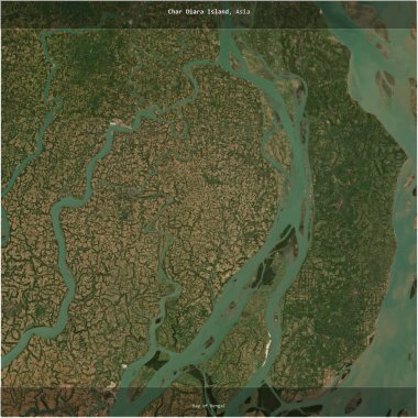 Bengal Körfezi 'ndeki Char Diara Adası, Bangladeş' e ait, 2 Mart 2023 'te çekilen bir uydu görüntüsünün karesini aldı.