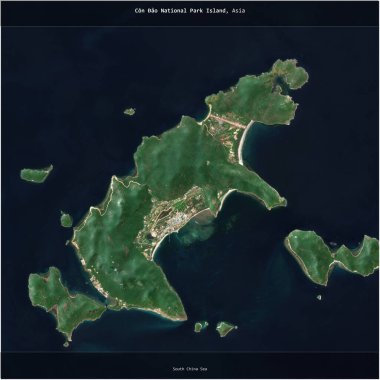 Vietnam 'a ait Güney Çin Denizi' ndeki Con ao Ulusal Parkı Adası, 4 Mart 2019 'da çekilmiş bir uydu görüntüsüyle karesini aldı.