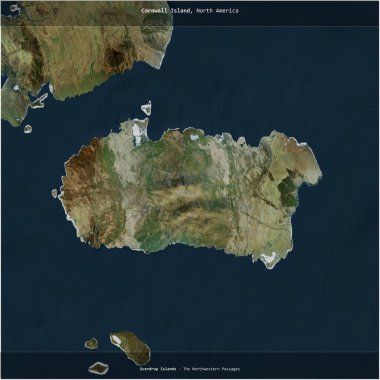 Kanada 'ya ait The Northwestern Passages' daki Cornwall Adası, 31 Aralık 2003 'te çekilen bir uydu görüntüsüyle karesini aldı.