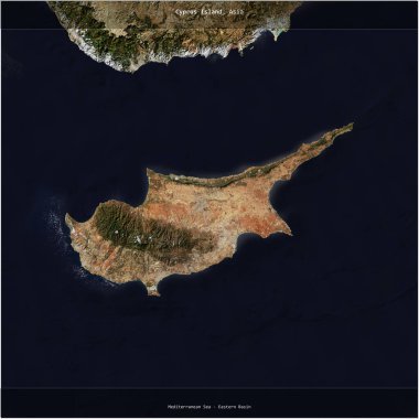 Akdeniz 'deki Kıbrıs Adası - Kıbrıs Rum Kesimi' ne ait Doğu Havzası, 24 Haziran 2024 'te çekilen uydu görüntüsüyle karesini aldı