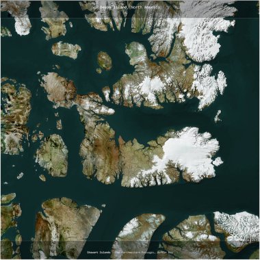 Kanada 'ya ait Baffin Körfezi' ndeki Devon Adası, 31 Aralık 2003 'te çekilmiş bir uydu görüntüsünün karesini aldı.