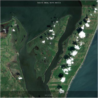 Meksika Körfezi 'ndeki El Idolo Adası, 17 Kasım 2023' te çekilmiş bir uydu görüntüsünün karesini aldı.