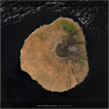 Kuzey Atlantik Okyanusu 'ndaki Fogo Adası, Cape Verde' ye ait, 7 Mart 2023 'te çekilmiş bir uydu görüntüsüyle karesini aldı.
