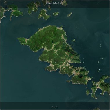 Güney Kore 'ye ait olan Japonya Denizi' ndeki Geumodo Adası, 9 Mayıs 2023 'te çekilmiş bir uydu görüntüsünün karesini aldı.