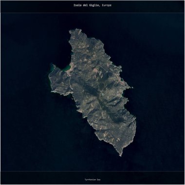 İtalya 'ya ait Tyrrhenian Denizi' ndeki Isola del Giglio, 12 Şubat 2023 'te çekilmiş bir uydu görüntüsünün karesini aldı.