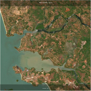 Hindistan 'a ait Arap Denizi' ndeki Goa Adası, 29 Mayıs 2023 'te çekilmiş bir uydu görüntüsünün karesini aldı.