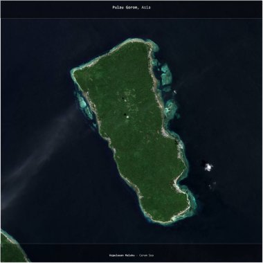 Endonezya 'ya ait Ceram Denizi' ndeki Pulau Gorom, 19 Ocak 2024 'te çekilmiş bir uydu görüntüsünün karesini aldı.