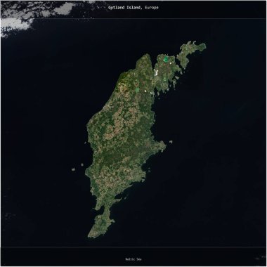 İsveç 'e ait Baltık Denizi' ndeki Gotland Adası, 26 Eylül 2019 'da çekilmiş bir uydu görüntüsünün karesini aldı.
