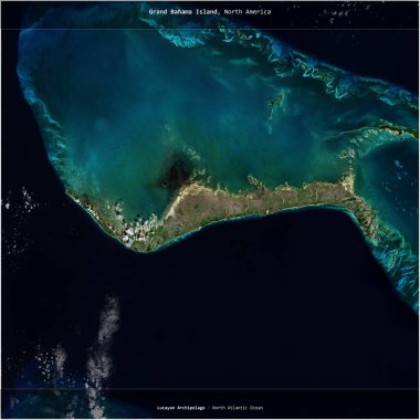 Bahamalar 'a ait Kuzey Atlantik Okyanusu' ndaki Grand Bahama Adası 30 Ocak 2023 'te çekilmiş bir uydu görüntüsüyle karesini aldı.