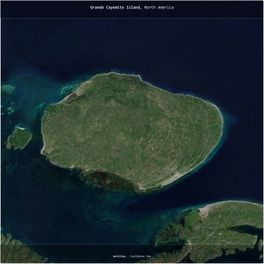 Karayip Denizi 'ndeki Büyük Cayemite Adası, Haiti' ye ait, 31 Ocak 2023 'te çekilmiş bir uydu görüntüsüyle karesini aldı.