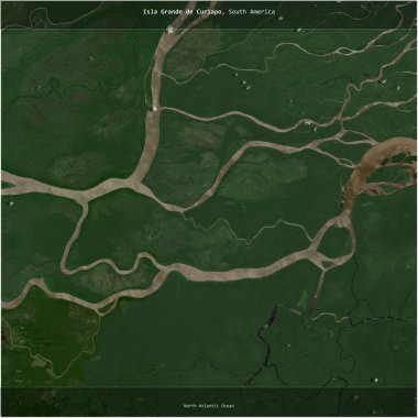 Venezuela 'ya ait Kuzey Atlantik Okyanusu' ndaki Grande de de Curiapo Adası, 26 Ağustos 2023 'te çekilmiş bir uydu görüntüsü ile karesini aldı.