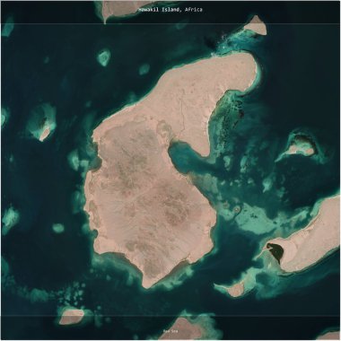 Eritre 'ye ait Kızıl Deniz' deki Hawakil Adası, 29 Aralık 2023 'te çekilmiş bir uydu görüntüsünün karesini aldı.