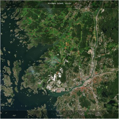 İsveç 'e ait Kattegat' taki Hisingen Adası, 12 Ağustos 2020 'de çekilmiş bir uydu görüntüsünün karesini aldı.