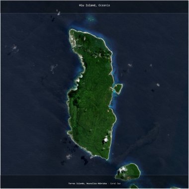 Vanuatu 'ya ait Mercan Denizi' ndeki Hiu Adası, 21 Mayıs 2020 'de çekilmiş bir uydu görüntüsünün karesini aldı.