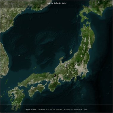 Japonya 'ya ait olan Japon Denizi' ndeki Honshu Adası 10 Kasım 2017 'de çekilmiş bir uydu görüntüsünün karesini aldı.
