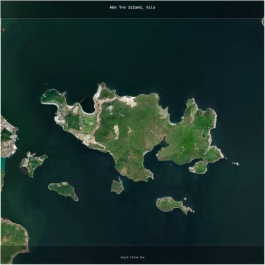 Vietnam 'a ait olan Güney Çin Denizi' ndeki Hon Tre Adası 22 Ocak 2022 'de çekilmiş bir uydu görüntüsüyle karesini aldı.