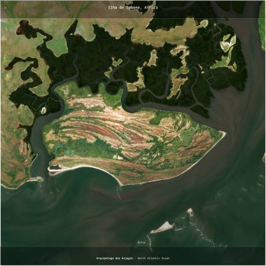 Kuzey Atlantik Okyanusu 'ndaki Ilha de Imbone, Gine-Bissau' ya ait, 15 Kasım 2020 'de çekilmiş bir uydu görüntüsünün karesini aldı.