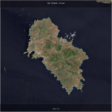 Yunanistan 'a ait Ege Denizi' ndeki Ios Adası, 16 Haziran 2023 'te çekilmiş bir uydu görüntüsünün karesini aldı.
